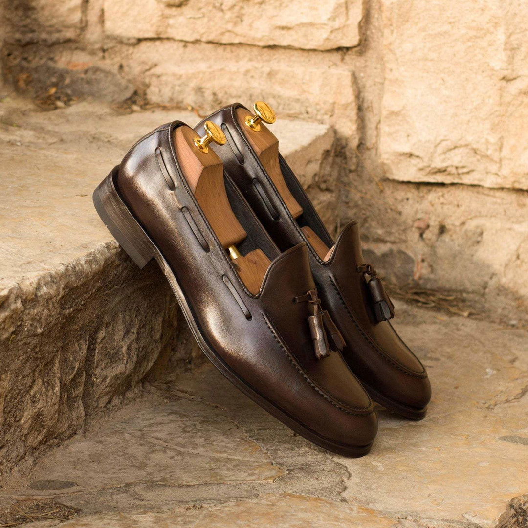 Loafer-Painted Calf, Box Calf, Dark Brown 1-MERRIMIUM--GID-2870-3766