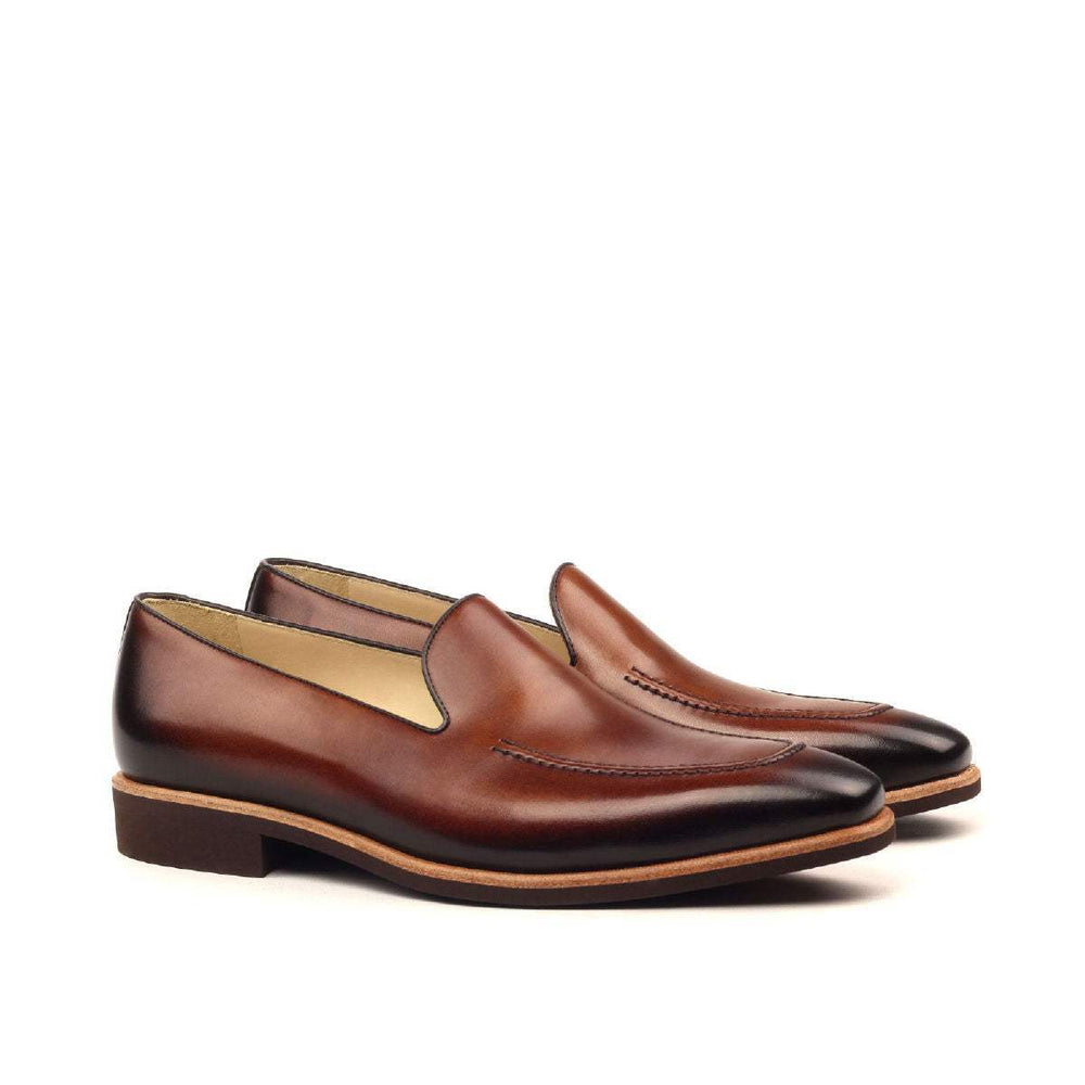 Loafer-Painted Calf, Brown, Dark Brown 2-MERRIMIUM-wholesale