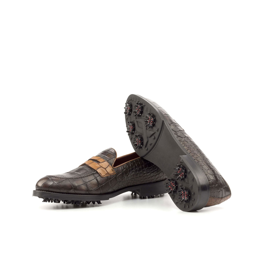 Loafer-Painted Calf, Painted Croco, Brown 2-MERRIMIUM-WS