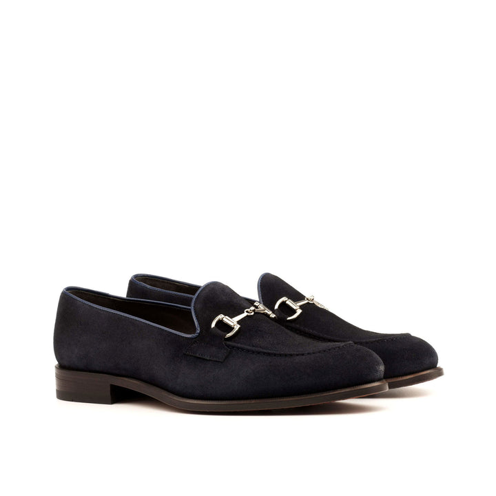 Loafer-Painted Calf, Suede, Blue 4-MERRIMIUM