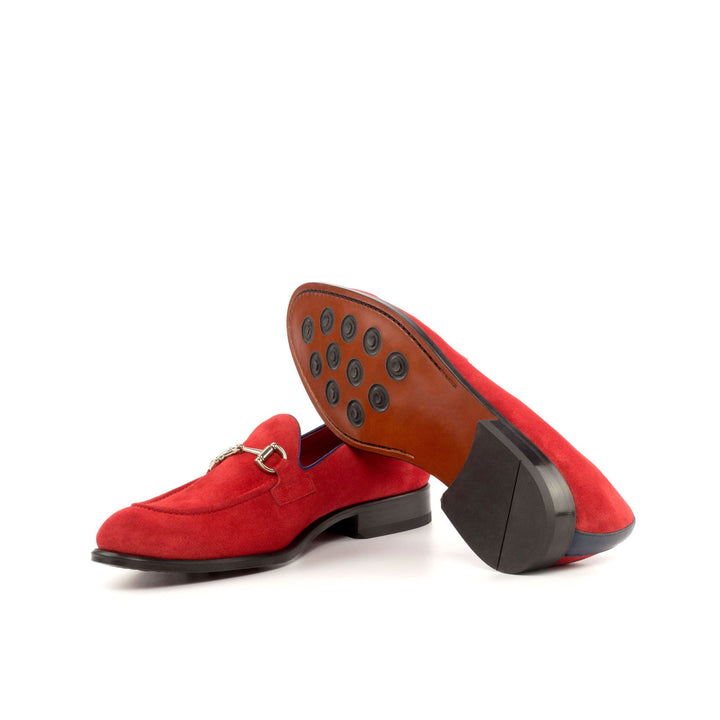 Loafer-Painted Calf, Suede, Blue, Red 2-MERRIMIUM