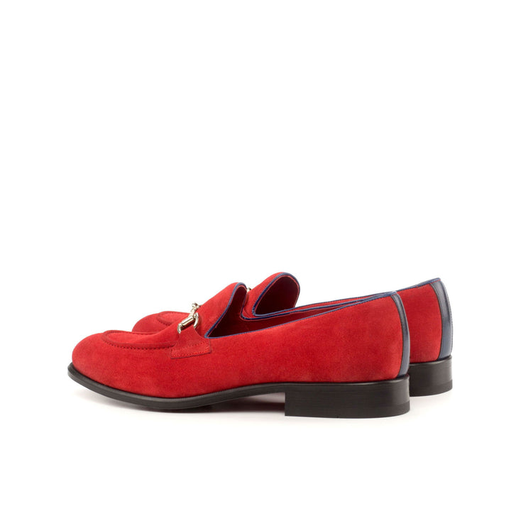 Loafer-Painted Calf, Suede, Blue, Red 3-MERRIMIUM