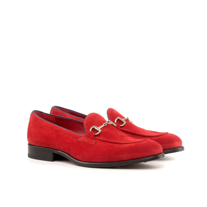 Loafer-Painted Calf, Suede, Blue, Red 4-MERRIMIUM