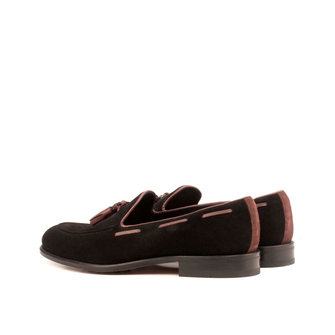 Loafer-Painted Calf, Suede, Burgundy, Black 3-MERRIMIUM