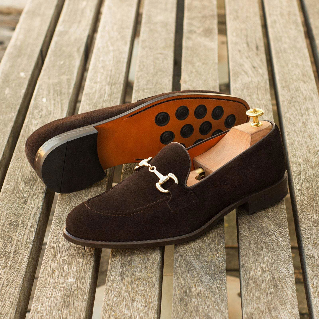 Loafer-Painted Calf, Suede, Dark Brown 1-MERRIMIUM--GID-2870-3856