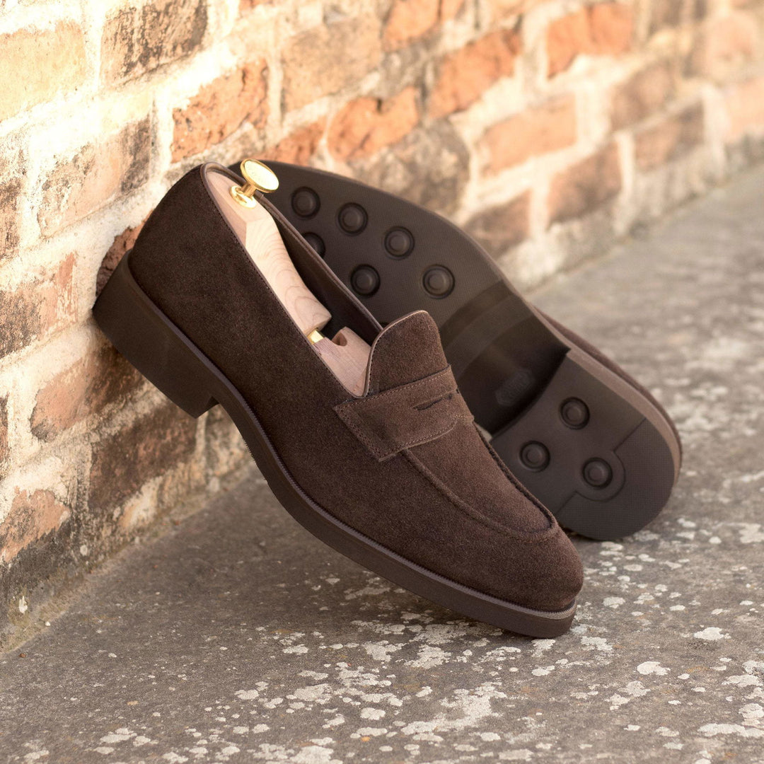 Loafer-Painted Calf, Suede, Dark Brown 1-MERRIMIUM--GID-2870-4675