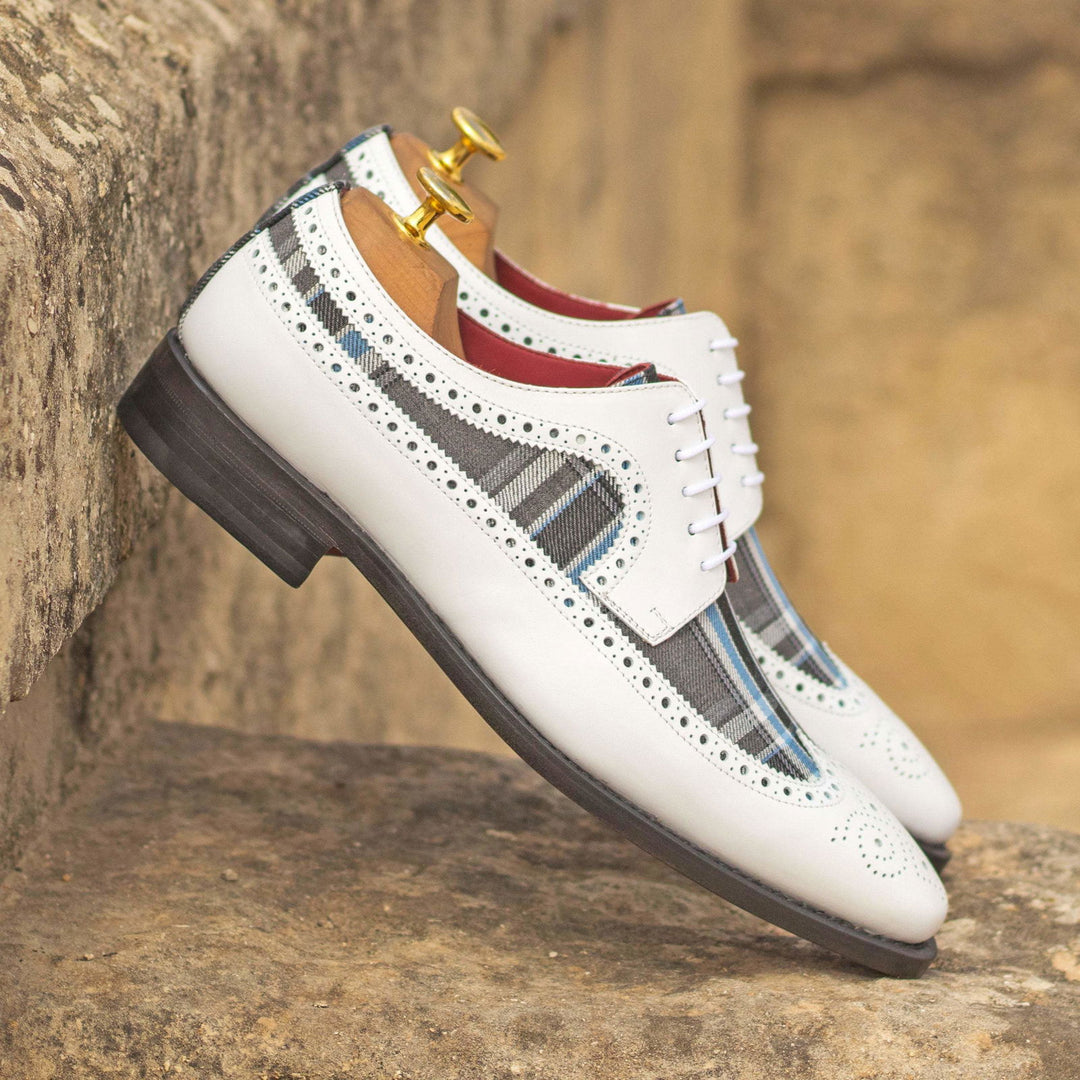 Longwing Blucher-Box Calf, Sartorial, White, Grey 1-MERRIMIUM-WS