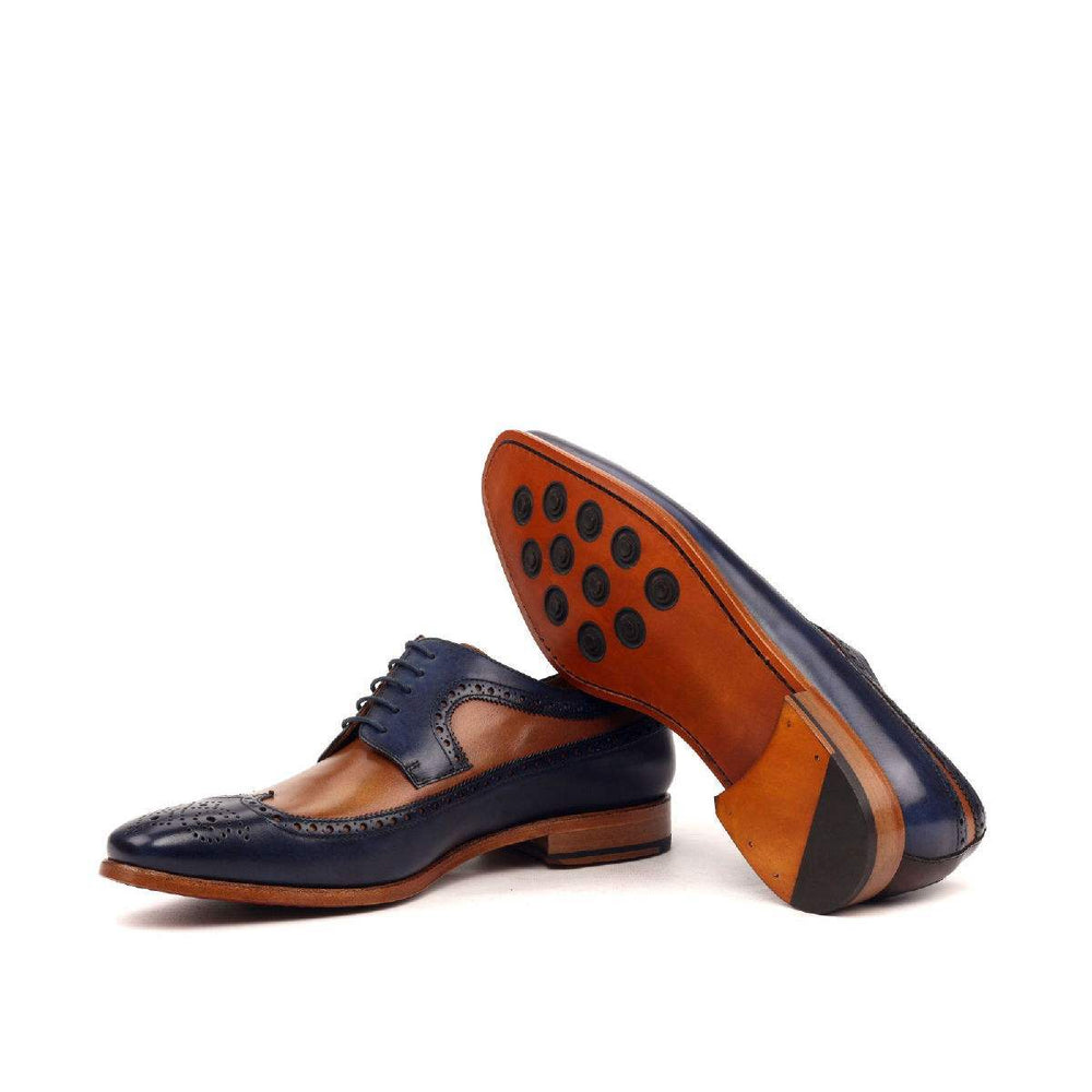 Longwing Blucher-Painted Calf, Blue, Dark Brown, Brown 2-MERRIMIUM-wholesale
