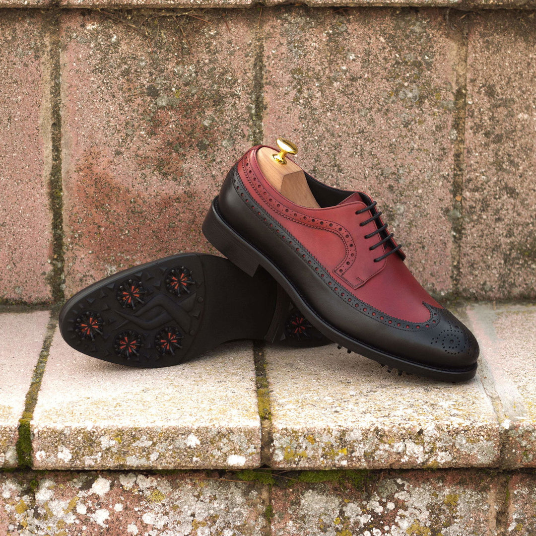 Longwing Blucher-Painted Calf, Red, Black 1-MERRIMIUM-WS