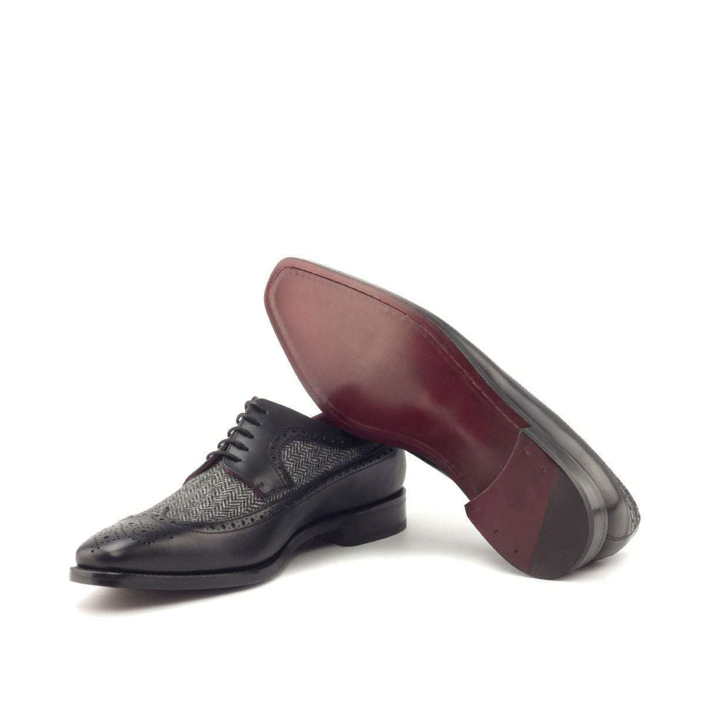 Longwing Blucher-Painted Calf, Sartorial, Black, Grey 2-MERRIMIUM-wholesale