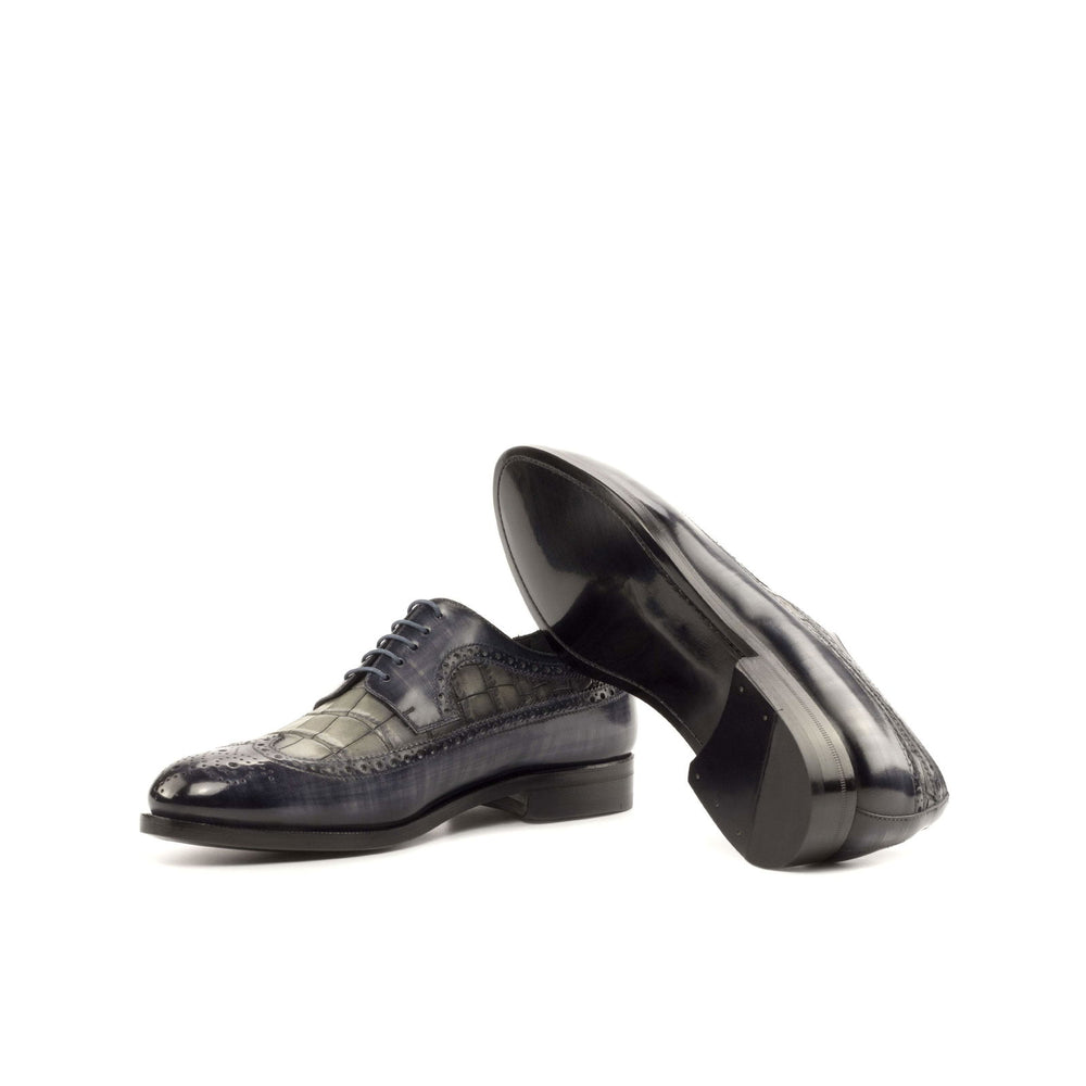 Longwing Blucher-Painted Croco, Patina, Grey 2-MERRIMIUM-WS
