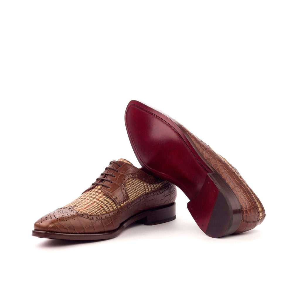 Longwing Blucher-Painted Croco, Sartorial, Brown 2-MERRIMIUM-WS