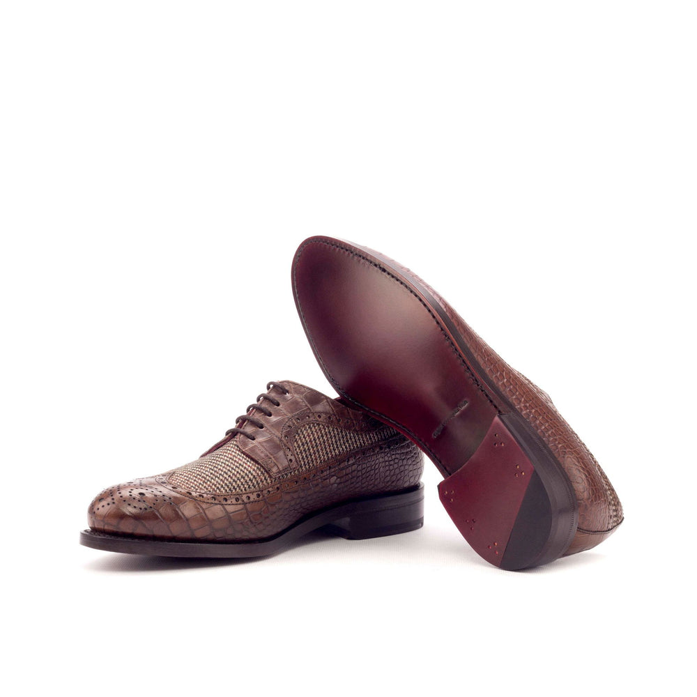 Longwing Blucher-Painted Croco, Sartorial, Brown 2-MERRIMIUM-WS