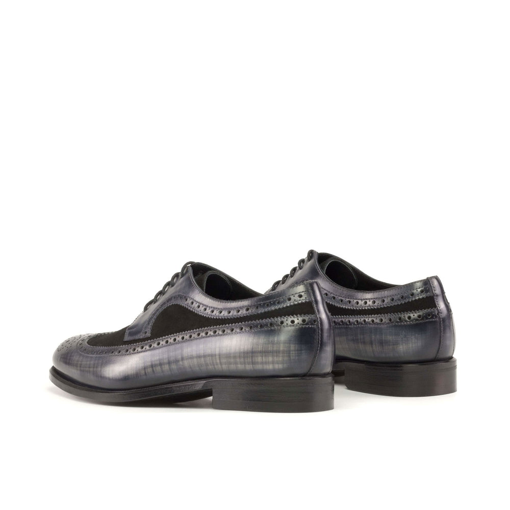 Longwing Blucher-Patina, Kid Suede, Grey, Black 2-MERRIMIUM-WS