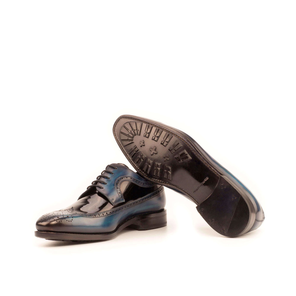 Longwing Blucher-Patina, Patent, Blue, Black 2-MERRIMIUM-WS
