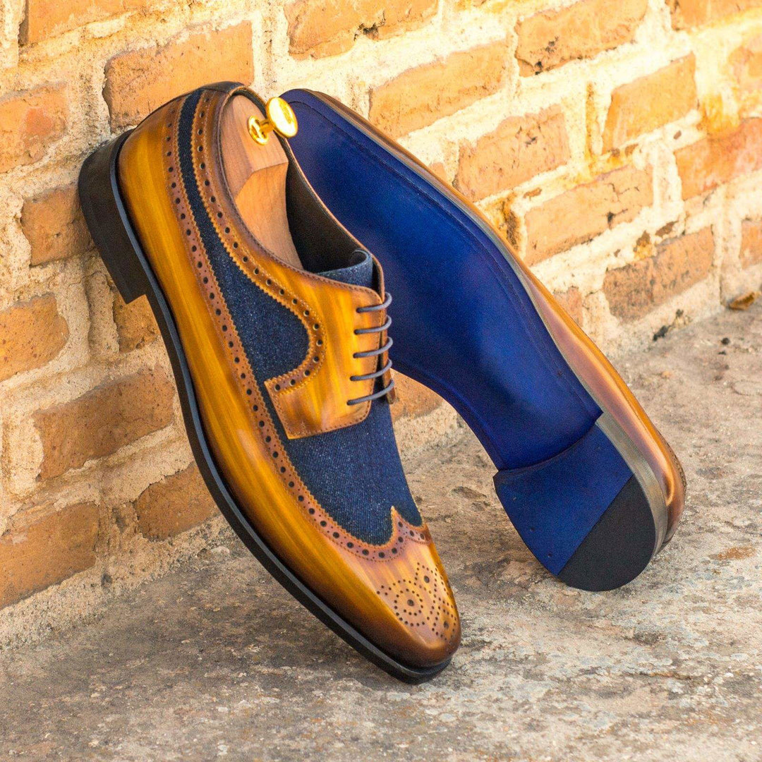 Longwing Blucher-Patina, Sartorial, Brown, Blue 1-MERRIMIUM-WS