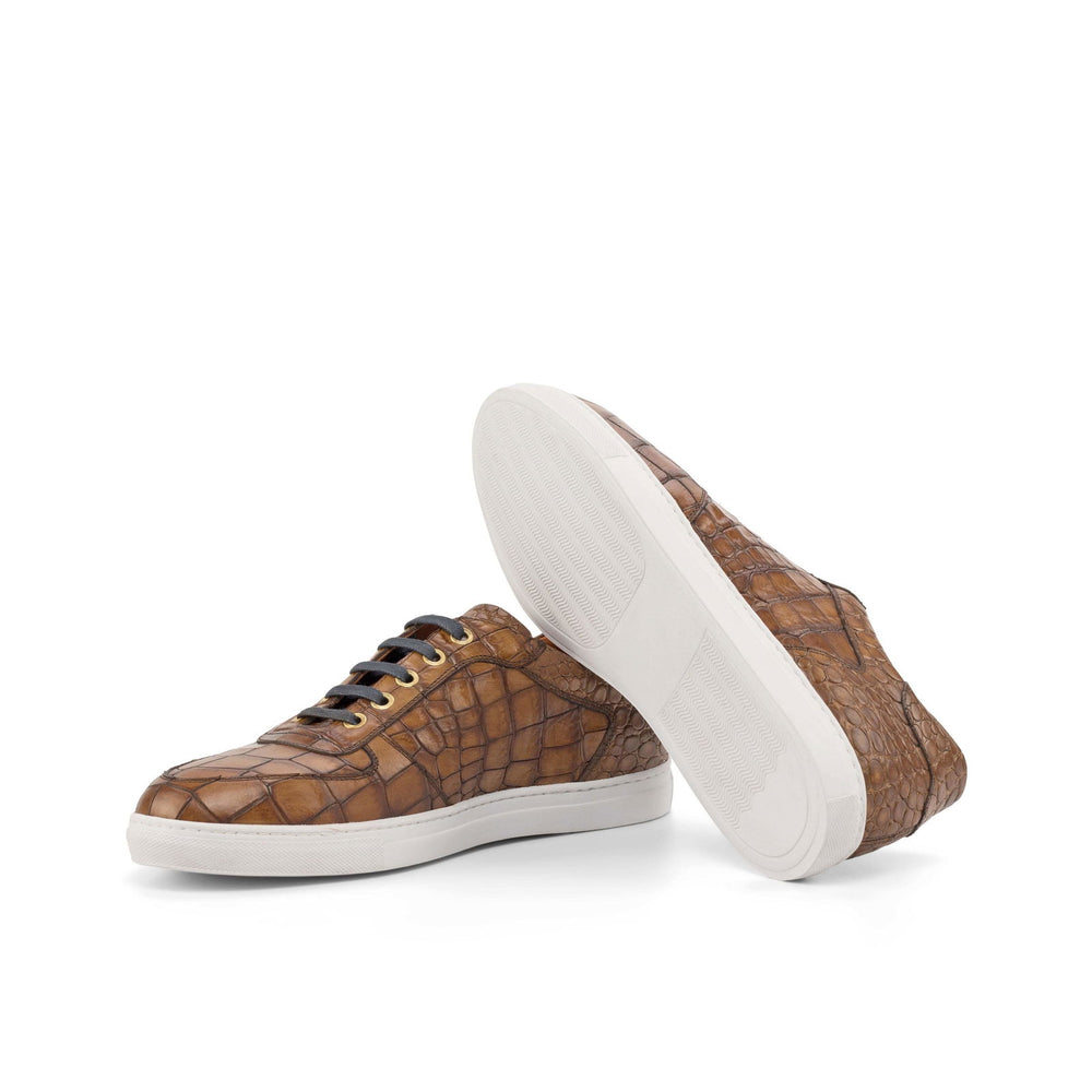 Low Top Trainer-Painted Croco, Brown 2-MERRIMIUM-WS