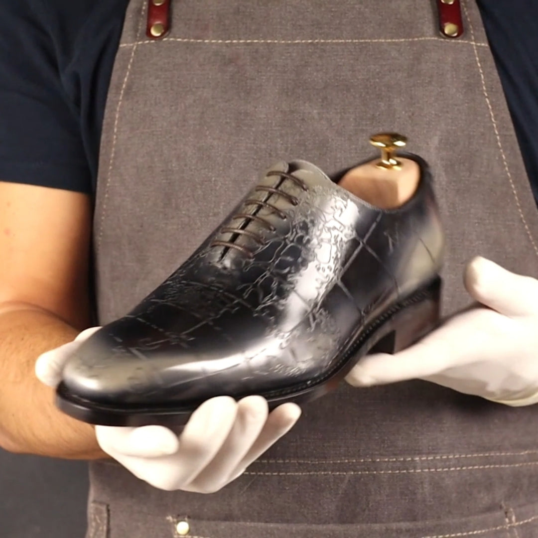 MERRIMIUM Men's Cartography Reverse MERRIMIUM Patina Wholecut Goodyear Welt Shoes Limited Edition  2