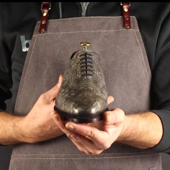 MERRIMIUM Men's Chain Ash Patina Marble Wholecut Goodyear Welt Shoes Limited Edition 1