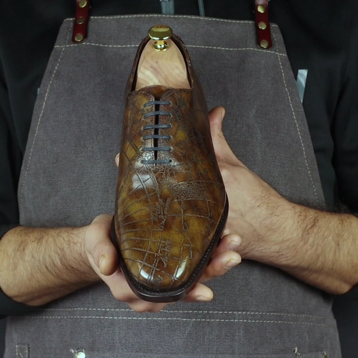 MERRIMIUM Men's Wholecut Goodyear welt Patina Shoes Cartography Limited Edition 5