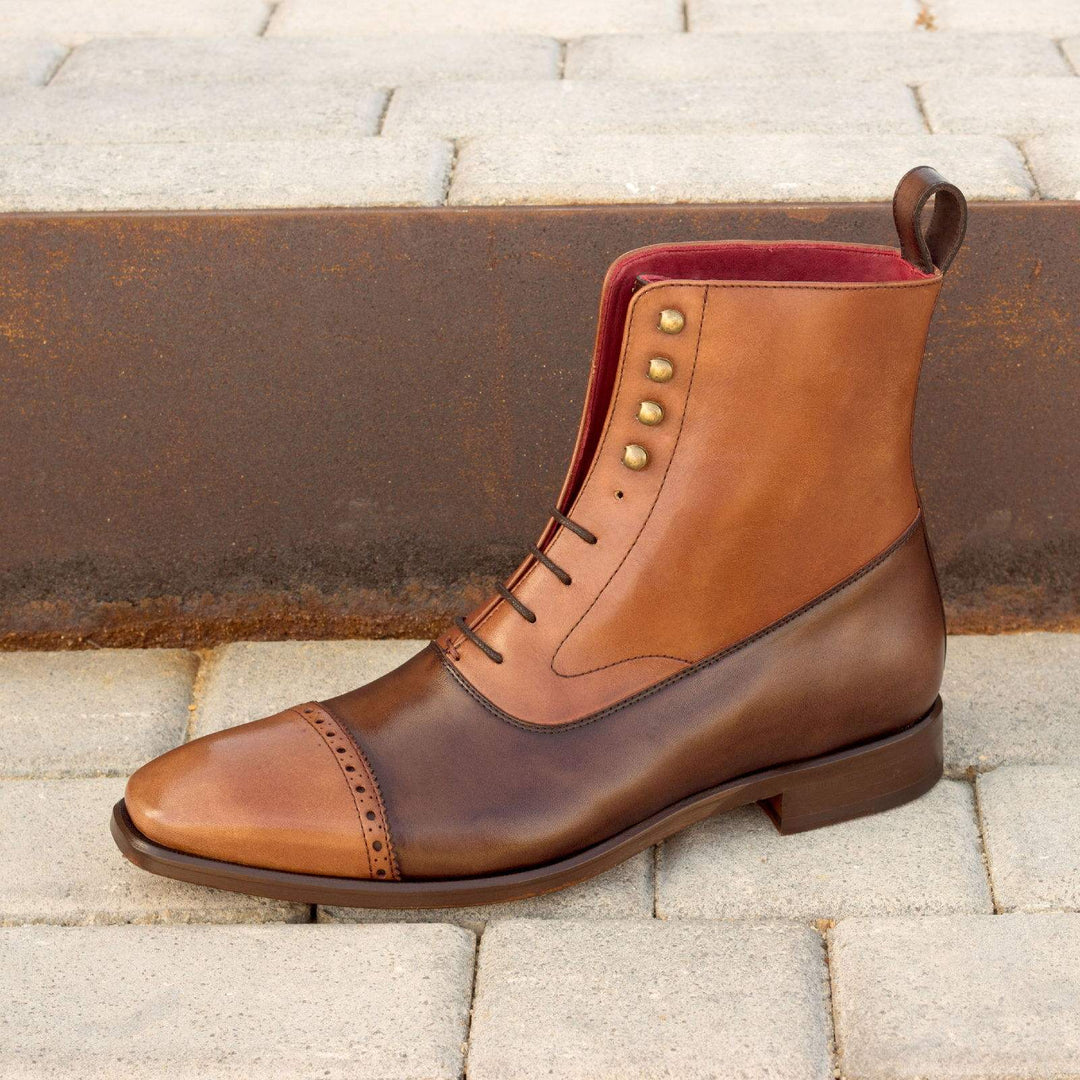 Men's Balmoral Boots Leather Brown Dark Brown 2356 1- MERRIMIUM--GID-1534-2356