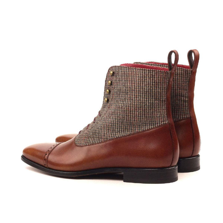 Men's Balmoral Boots Leather Brown Dark Brown 2444 4- MERRIMIUM