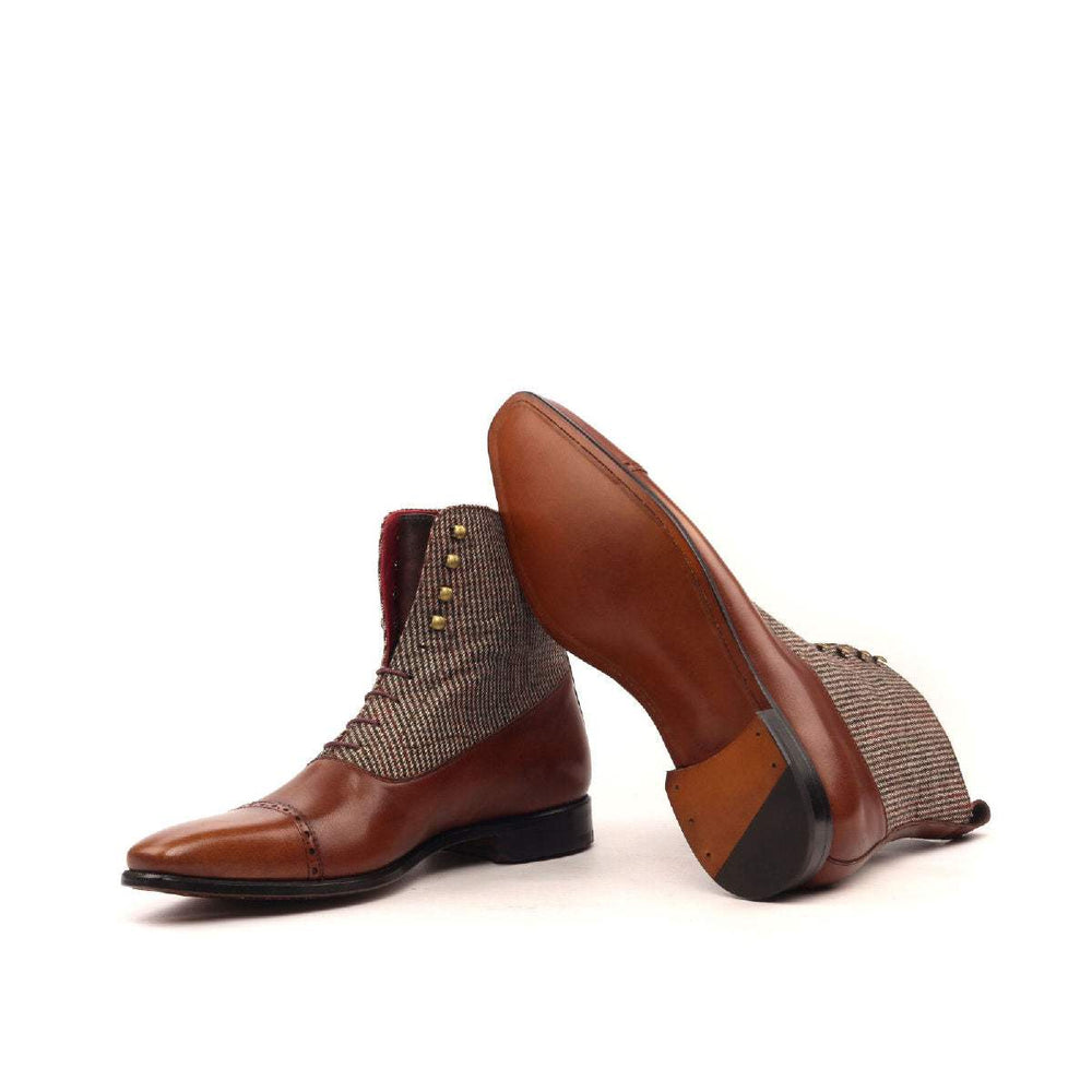 Men's Balmoral Boots Leather Brown Dark Brown 2444 2- MERRIMIUM