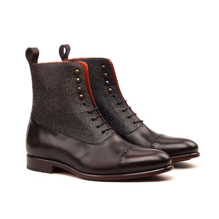 Men's Balmoral Boots Leather Dark Brown 2404 3- MERRIMIUM