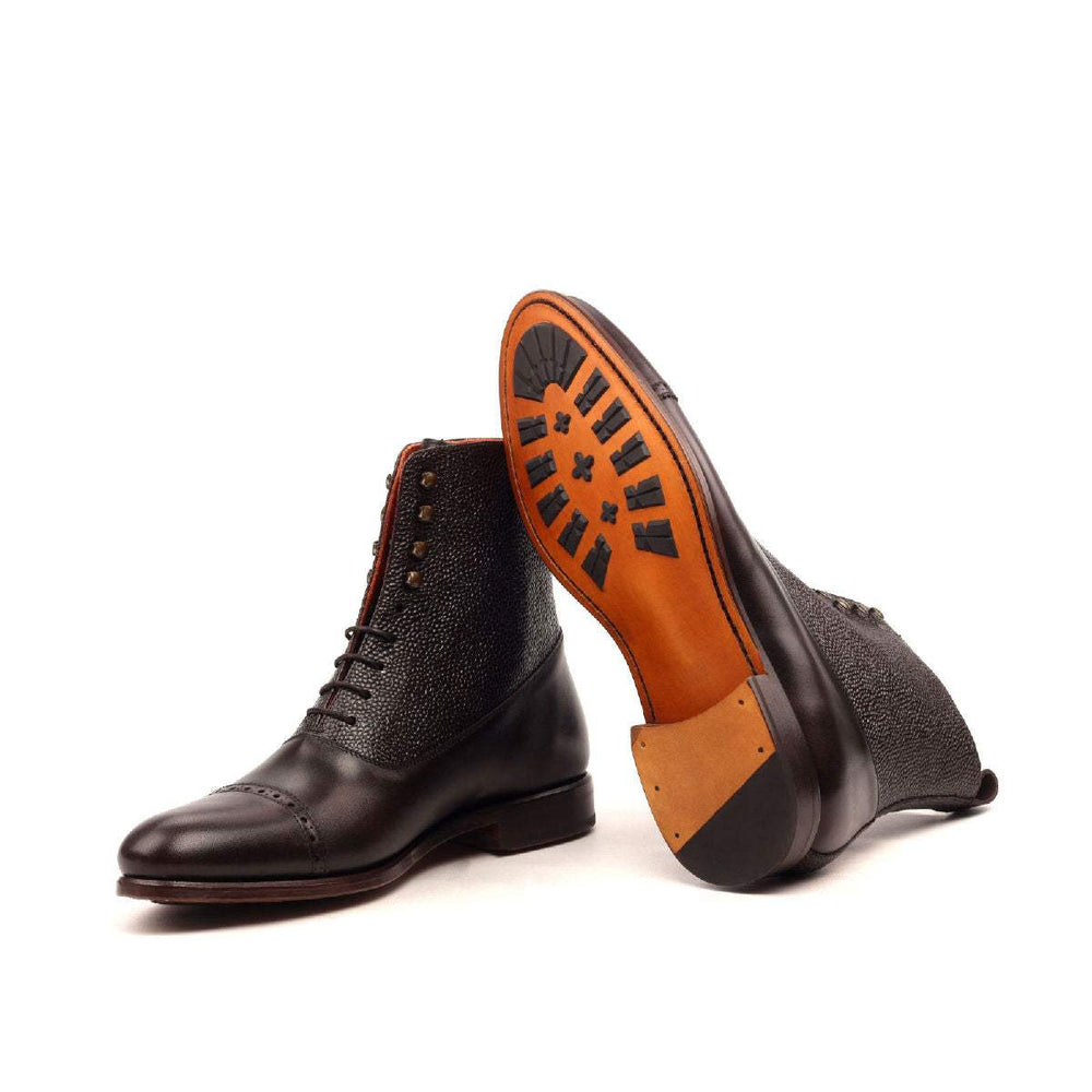 Men's Balmoral Boots Leather Dark Brown 2404 2- MERRIMIUM