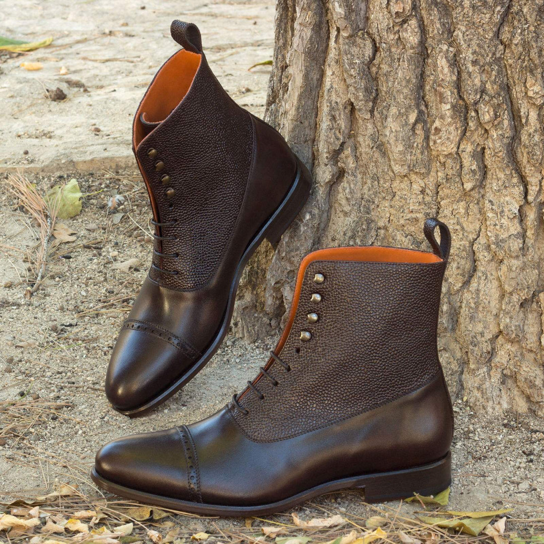 Men's Balmoral Boots Leather Dark Brown 2404 1- MERRIMIUM--GID-1533-2404