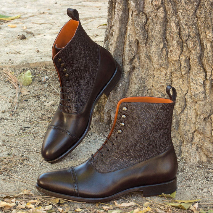 Men's Balmoral Boots Leather Dark Brown 2404 1- MERRIMIUM--GID-1533-2404