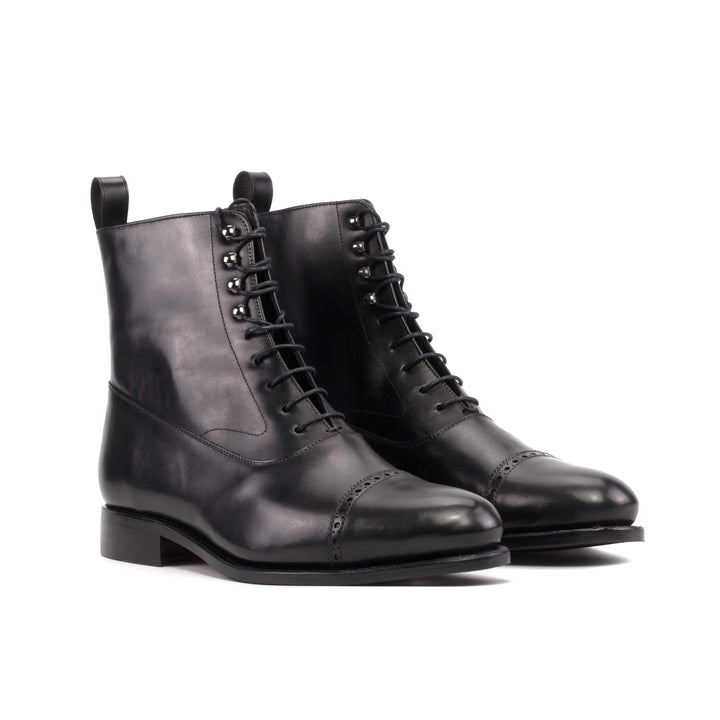 Men's Balmoral Boots Leather Goodyear Welt Black 5711 6- MERRIMIUM