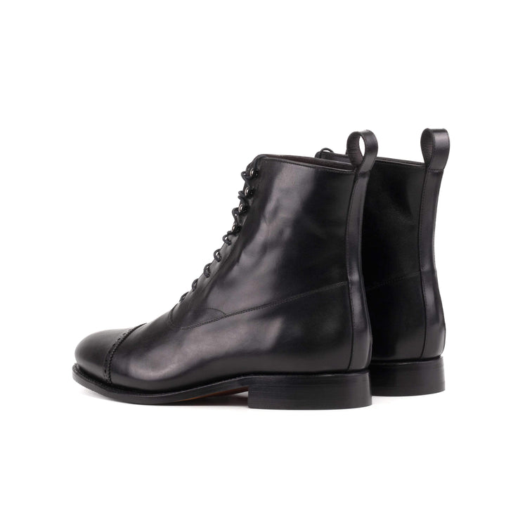 Men's Balmoral Boots Leather Goodyear Welt Black 5711 4- MERRIMIUM