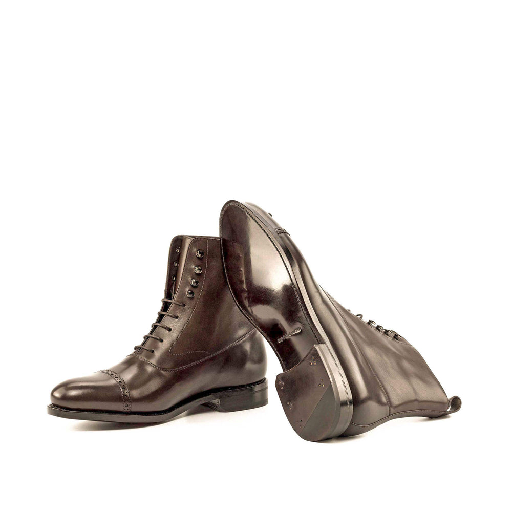 Men's Balmoral Boots Leather Goodyear Welt Dark Brown 4994 2- MERRIMIUM