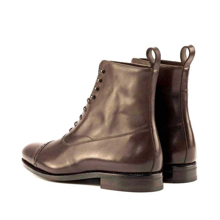 Men's Balmoral Boots Leather Goodyear Welt Dark Brown 4994 4- MERRIMIUM