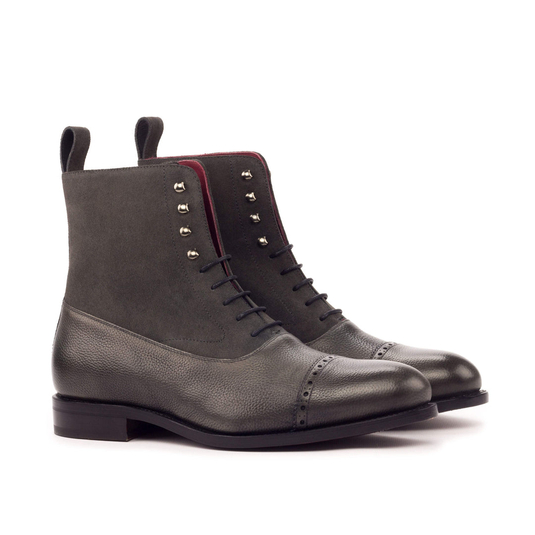 Men's Balmoral Boots Leather Goodyear Welt Grey 3444 3- MERRIMIUM