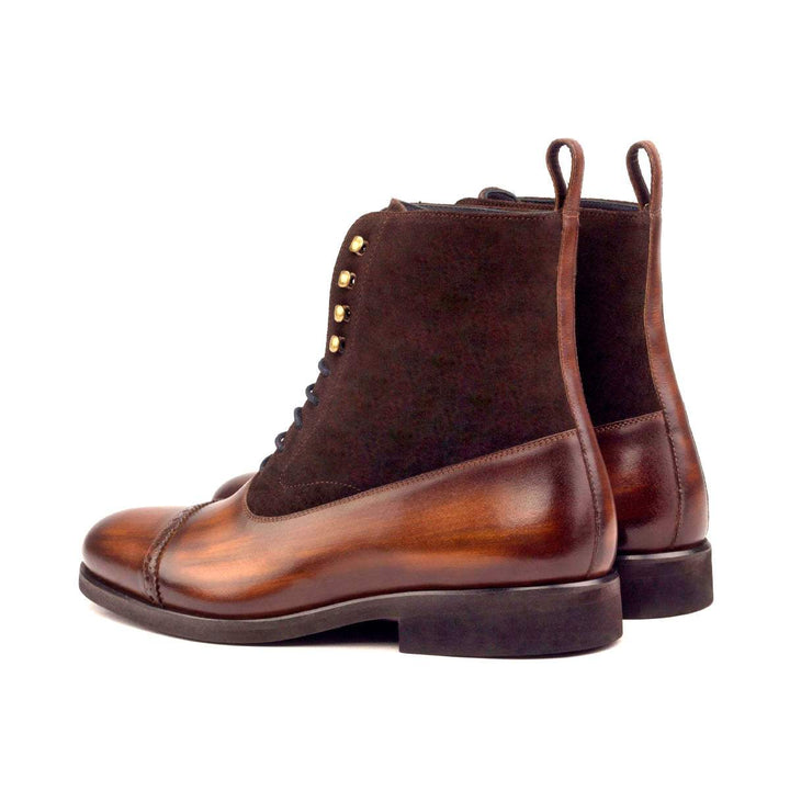Men's Balmoral Boots Patina Leather Dark Brown 2598 3- MERRIMIUM