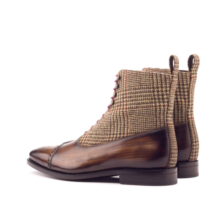 Men's Balmoral Boots Patina Leather Goodyear Welt Brown 3304 4- MERRIMIUM
