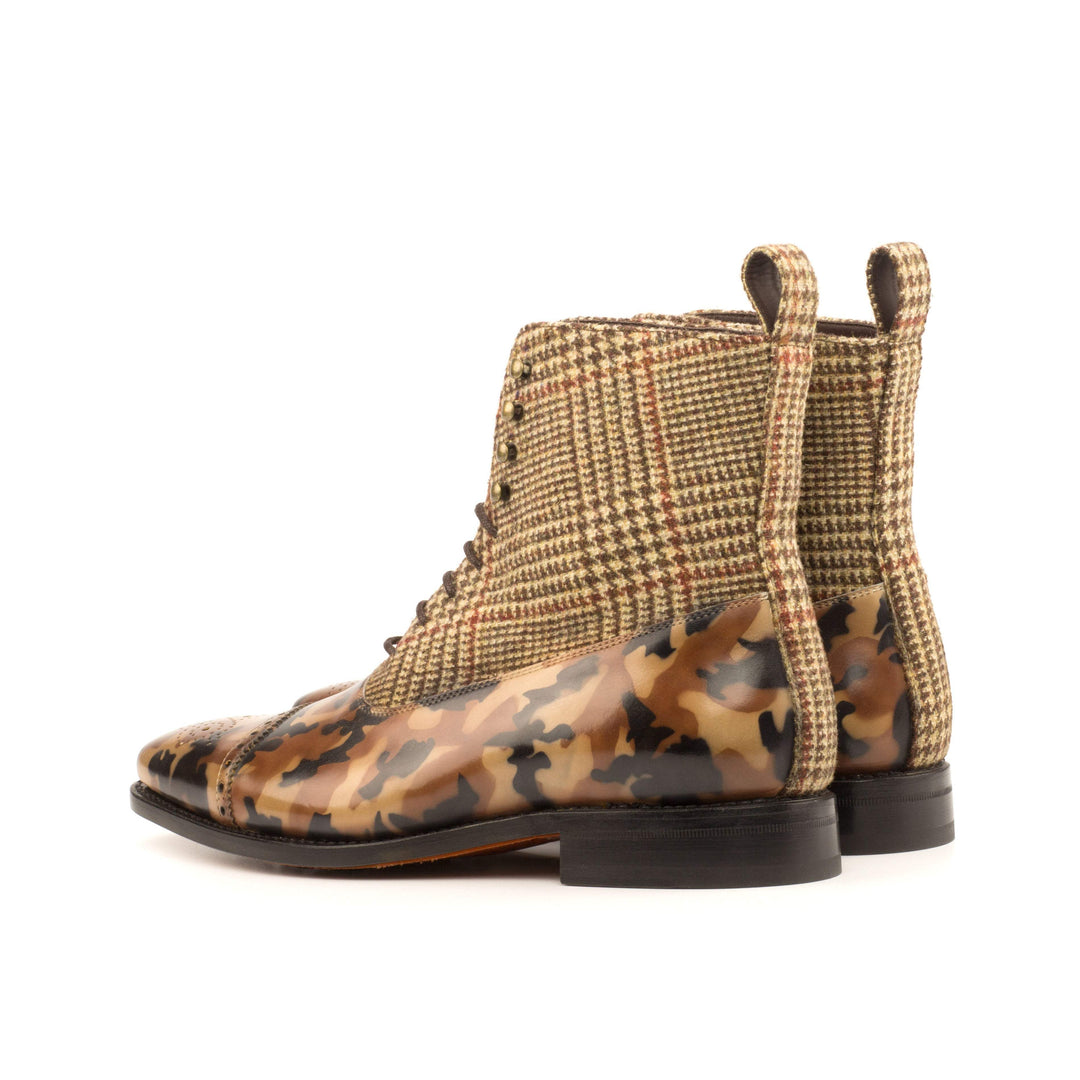 Men's Balmoral Boots Patina Leather Goodyear Welt Brown 3901 4- MERRIMIUM