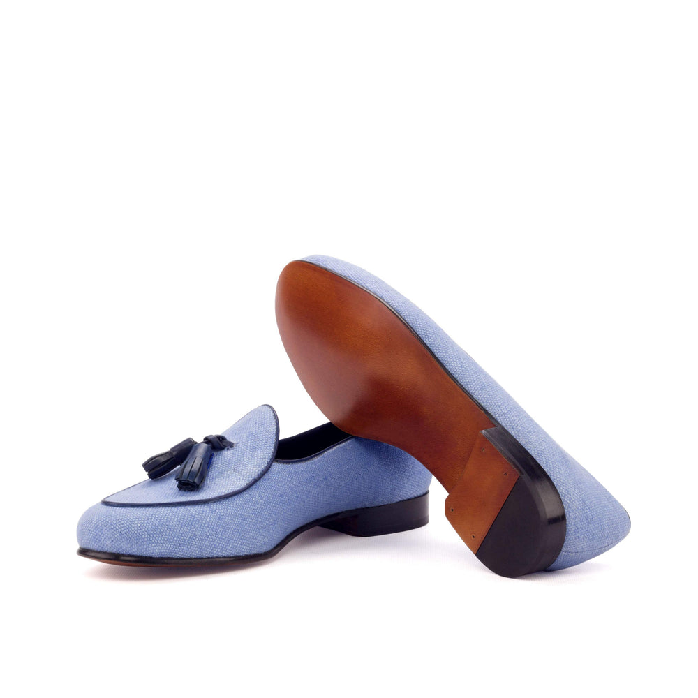 Men's Belgian Slippers Leather Blue 3208 2- MERRIMIUM