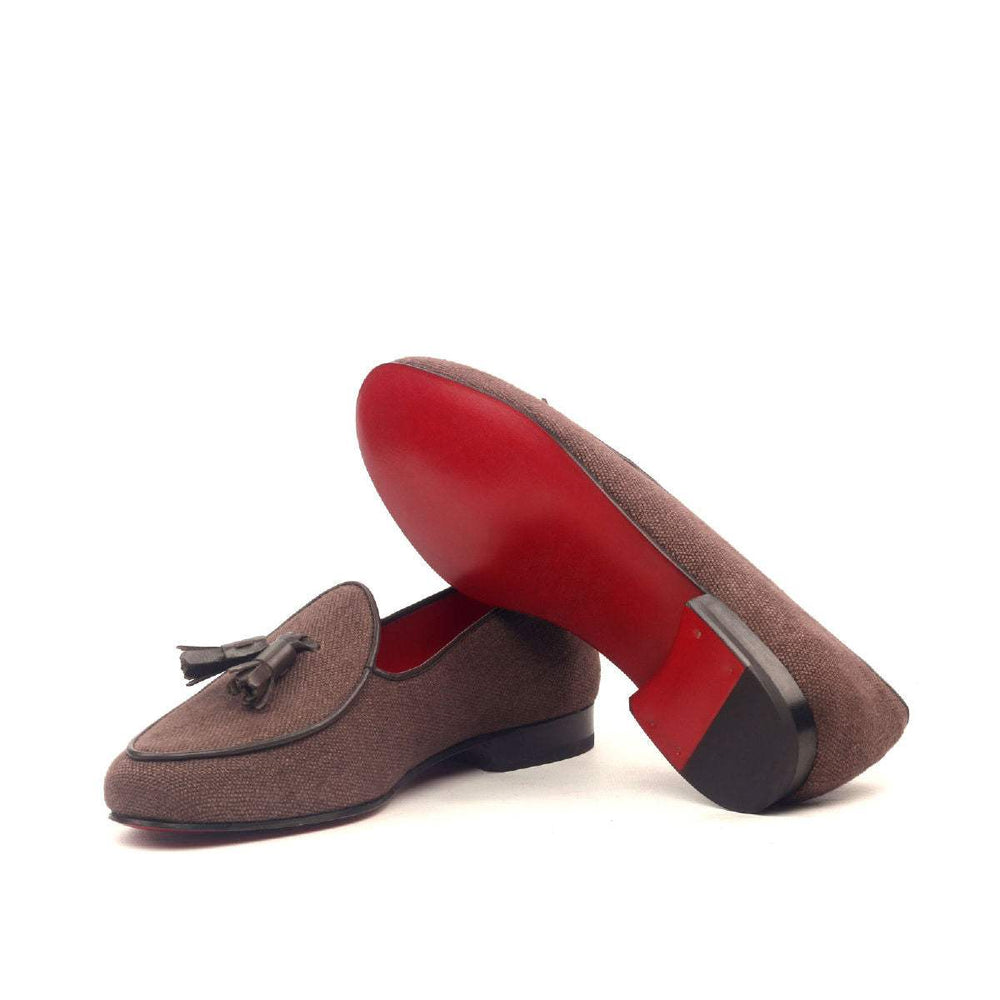 Men's Belgian Slippers Leather Brown 2485 2- MERRIMIUM
