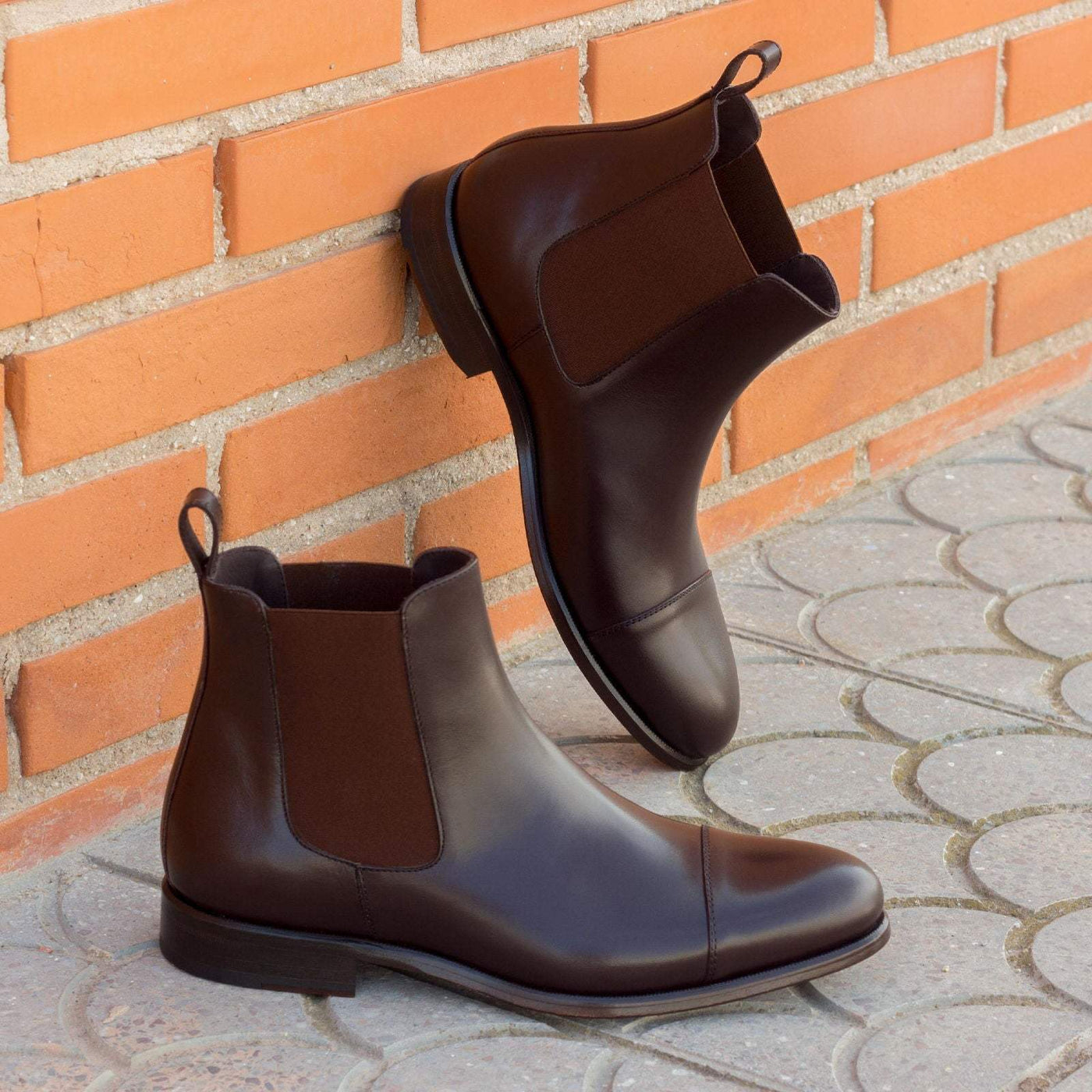 Men's Chelsea Boots Classic Leather Dark Brown 2310 1- MERRIMIUM--GID-1635-2310