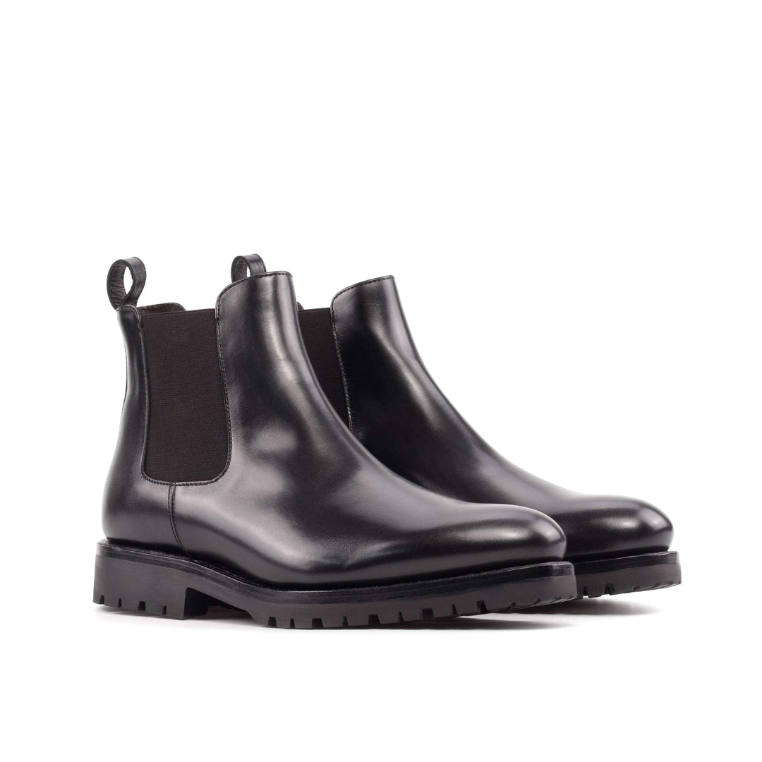 Men's Chelsea Boots Classic Leather Goodyear Welt Black 5653 6- MERRIMIUM