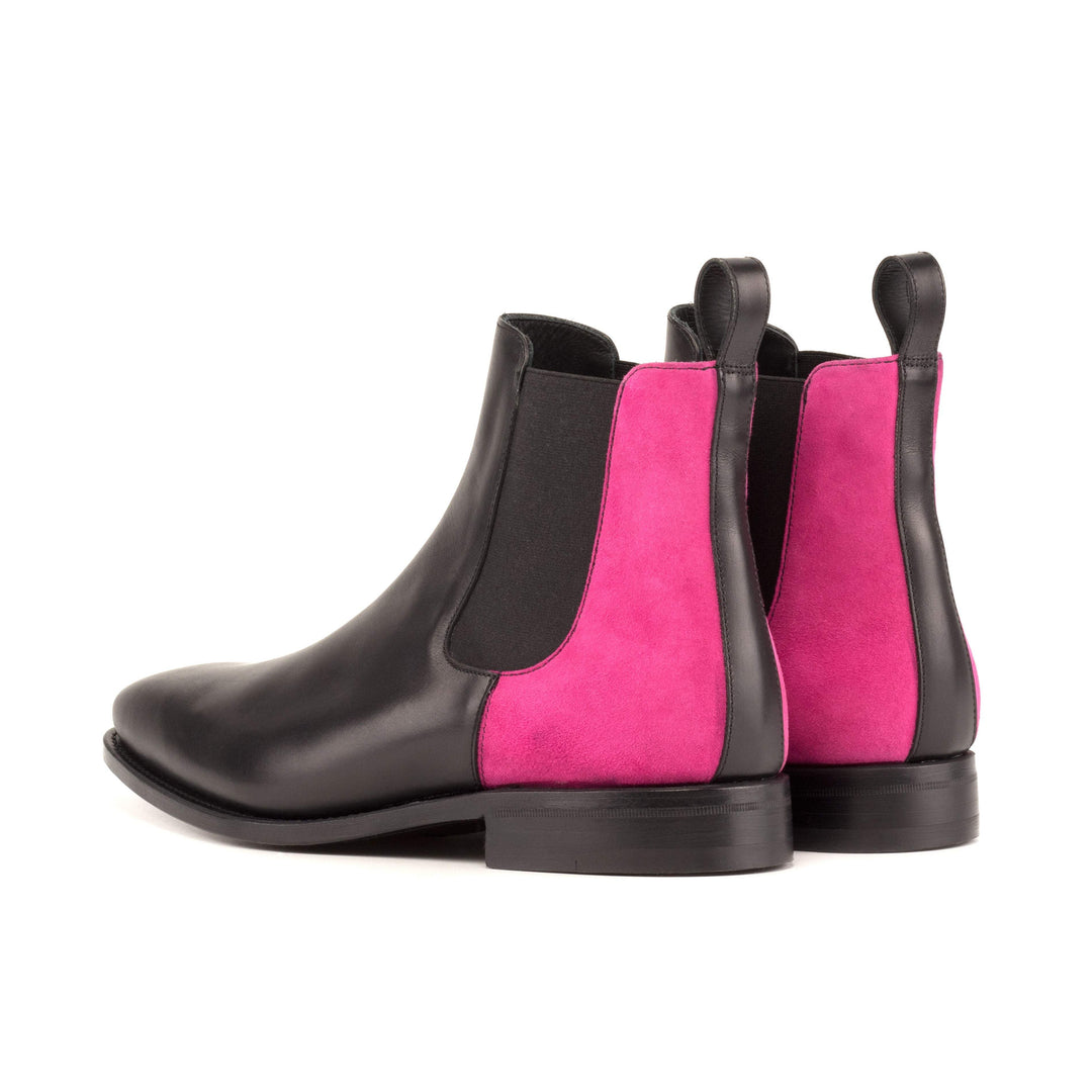 Men's Chelsea Boots Classic Leather Goodyear Welt Black Violet 5687 4- MERRIMIUM