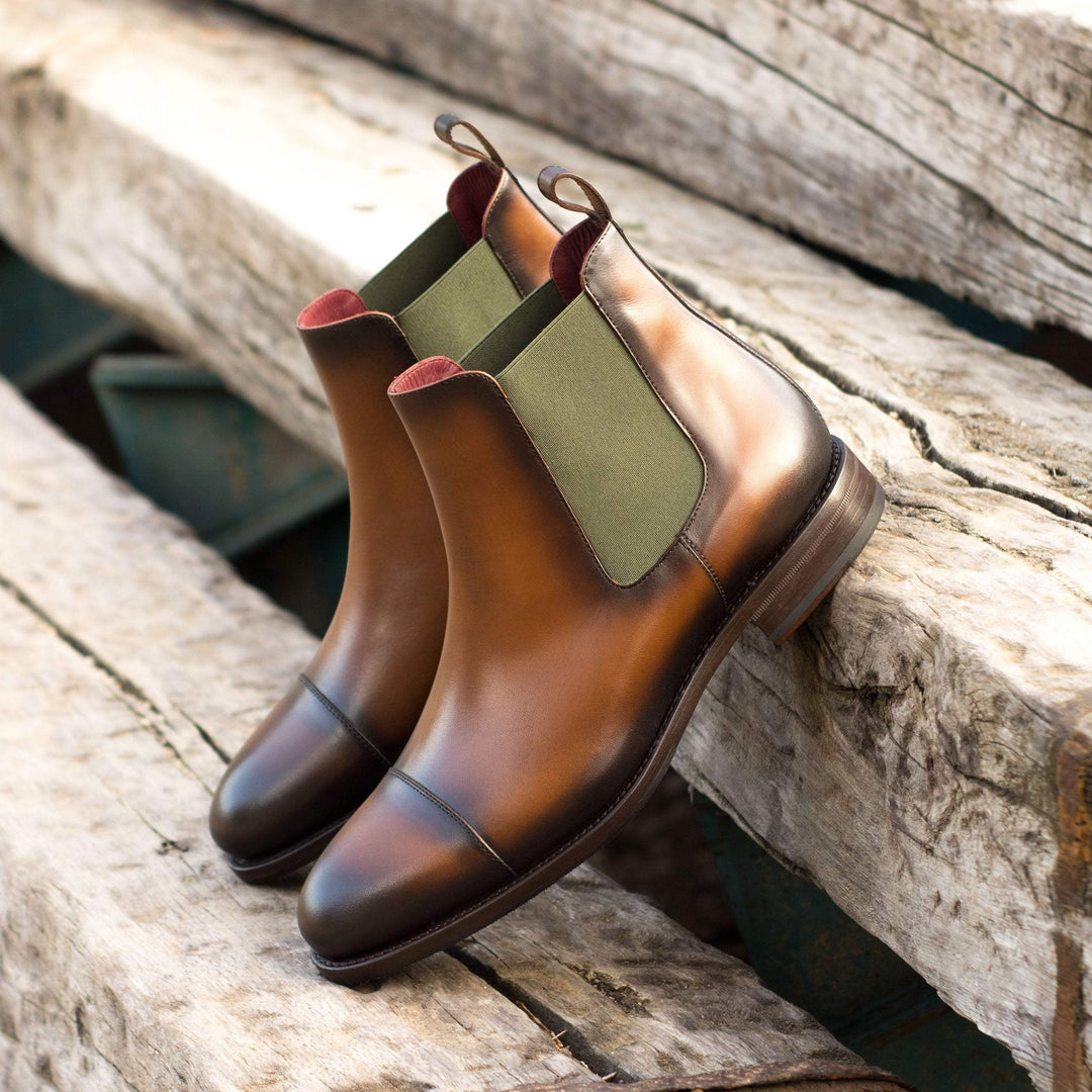 Men's Chelsea Boots Classic Leather Goodyear Welt Brown 4645 1- MERRIMIUM--GID-2495-4645