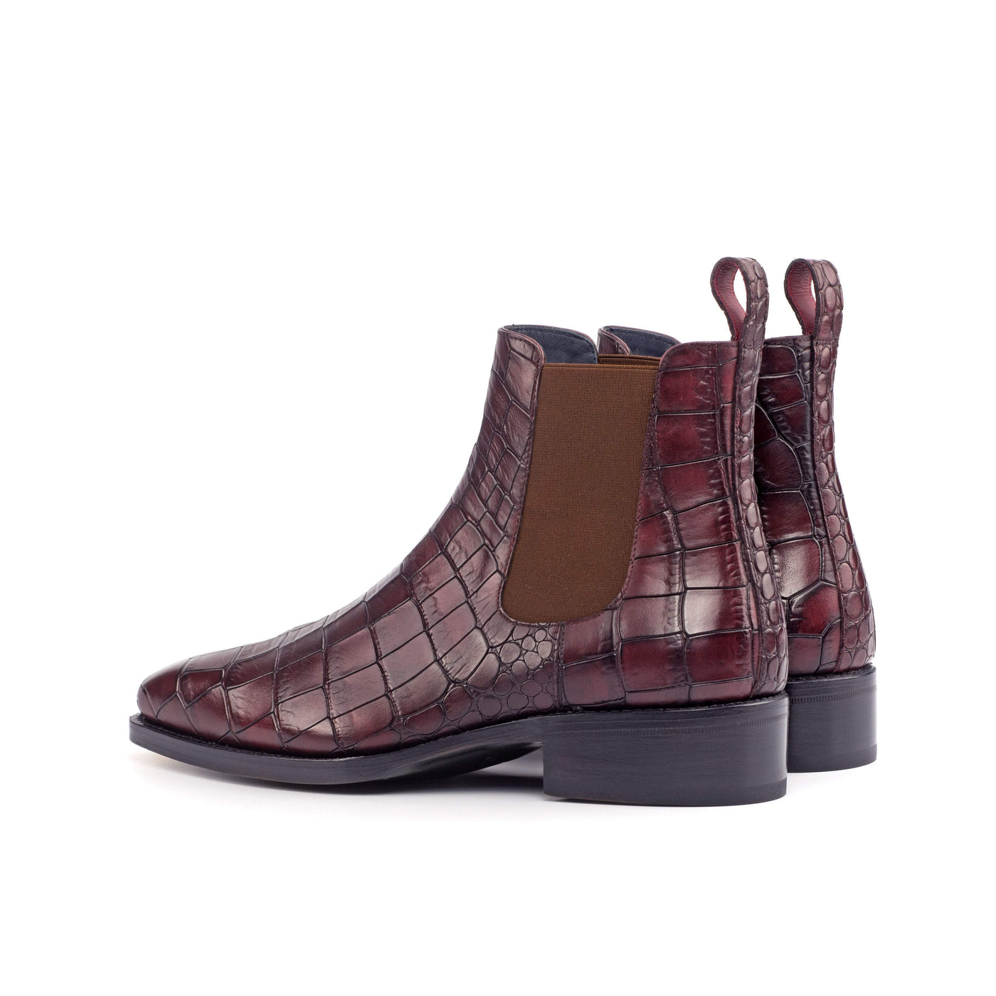 Men's Chelsea Boots Classic Leather Goodyear Welt Burgundy 4488 4- MERRIMIUM
