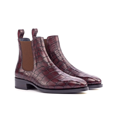 Men's Chelsea Boots Classic Leather Goodyear Welt Burgundy 4488 3- MERRIMIUM