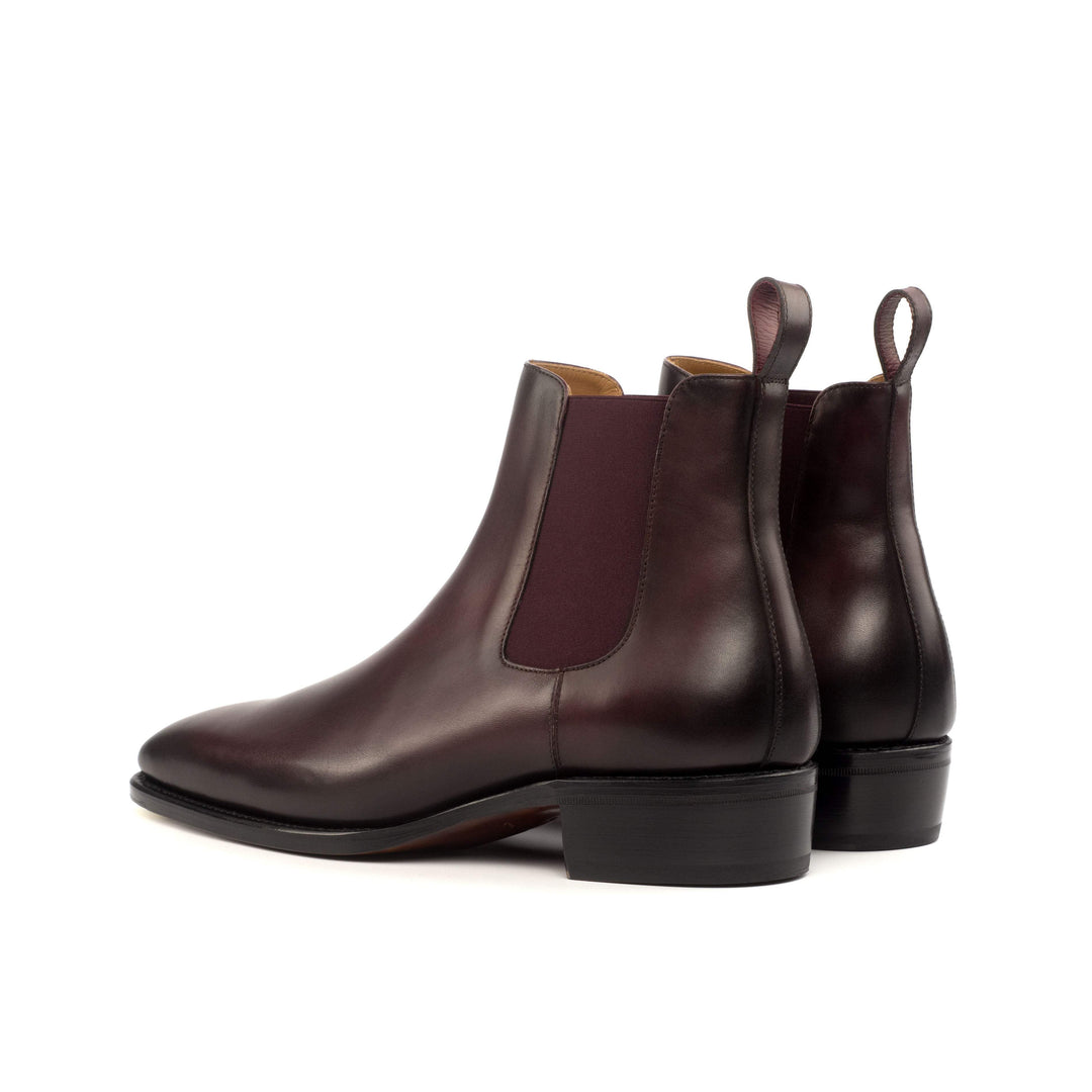 Men's Chelsea Boots Classic Leather Goodyear Welt Burgundy 4547 4- MERRIMIUM
