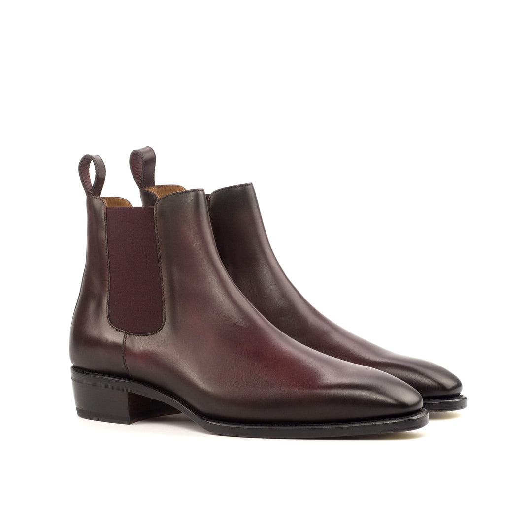 Men's Chelsea Boots Classic Leather Goodyear Welt Burgundy 4547 3- MERRIMIUM