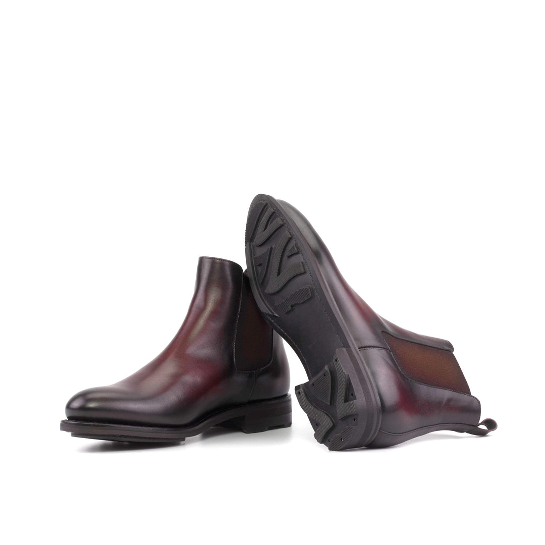 Men's Chelsea Boots Classic Leather Goodyear Welt Burgundy 5615 3- MERRIMIUM